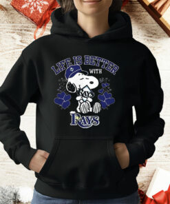 Snoopy Peanuts Life Is Better With Tampa Bay Rays T-Shirt