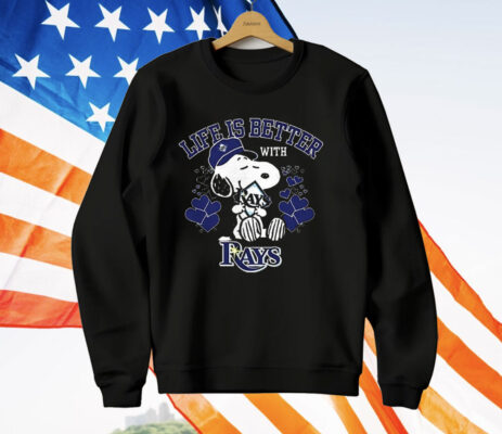 Snoopy Peanuts Life Is Better With Tampa Bay Rays T-Shirt