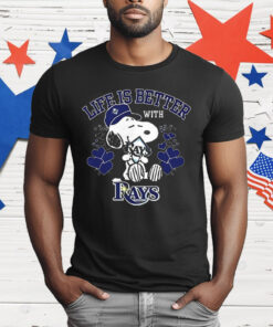 Snoopy Peanuts Life Is Better With Tampa Bay Rays T-Shirt