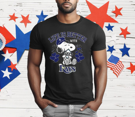 Snoopy Peanuts Life Is Better With Tampa Bay Rays T-Shirt