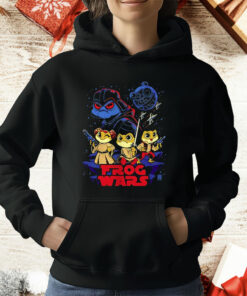 Star Wars Frogs As Darth Vader Princess Leia Luke Skywalker and Han Solo Frog Wars T-Shirt