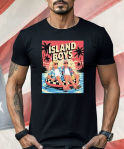 Trump And Jeffrey Epstein Island Boys Beach Shirt