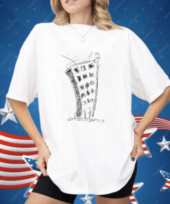Whimsical Sketched Building With Cat Shirt