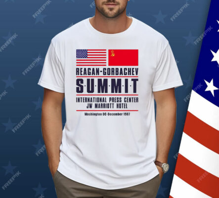 American And Chinese Reagan Gorbachev Summit International Press Center JW Marriott Hotel Shirt
