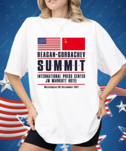 American And Chinese Reagan Gorbachev Summit International Press Center JW Marriott Hotel Shirt