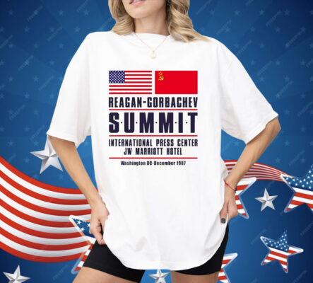American And Chinese Reagan Gorbachev Summit International Press Center JW Marriott Hotel Shirt
