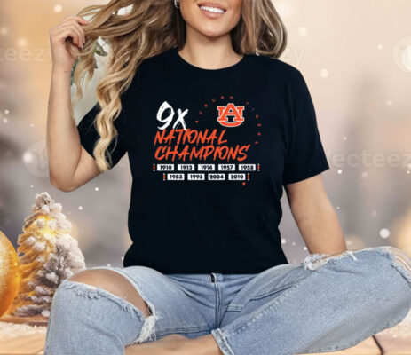 Auburn Football Nine Time National Champions Shirt
