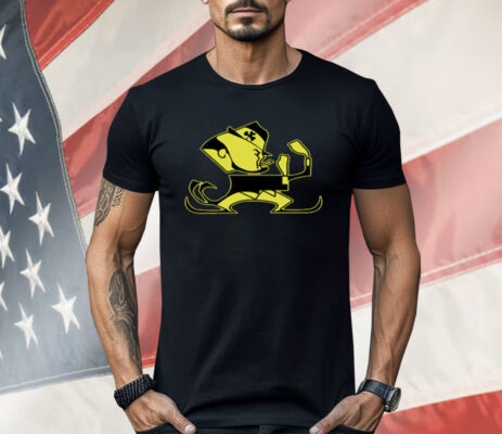 Christopher Ash Wearing Notre Dame Leprechaun Mascot Shirt