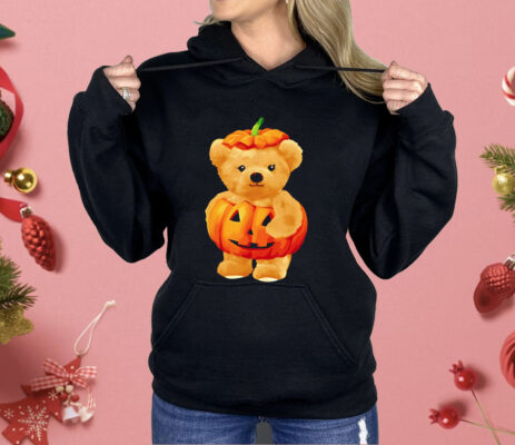 Cool Pumpkin And Teddy Bear For Halloween Shirt 