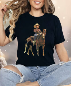 Cowboy Riding Horse Funny Western Meme Shirt