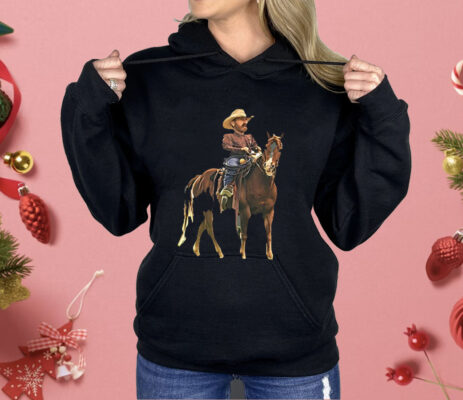 Cowboy Riding Horse Funny Western Meme Shirt