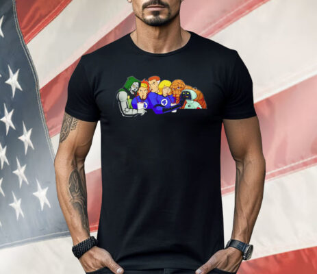Four Fantastic Friends A Villain And A Robot Shirt