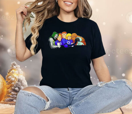 Four Fantastic Friends A Villain And A Robot Shirt