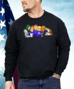 Four Fantastic Friends A Villain And A Robot Shirt