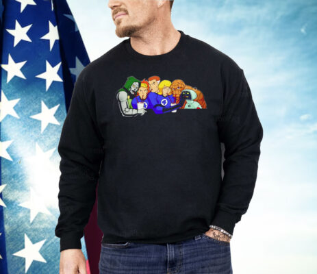 Four Fantastic Friends A Villain And A Robot Shirt