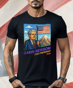 Gavin Newsom 2028 8-Bit Retro Shirt