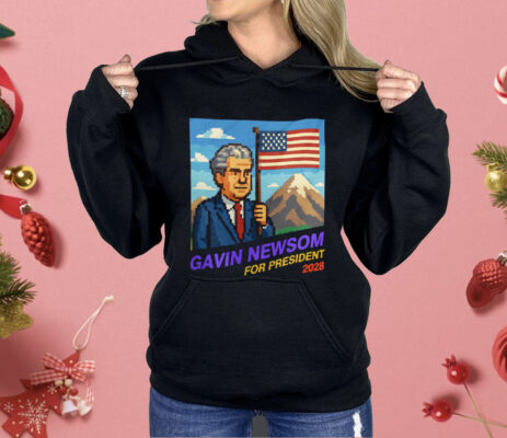 Gavin Newsom 2028 8-Bit Retro Shirt