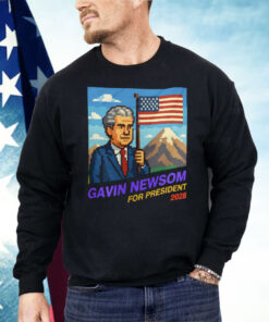 Gavin Newsom 2028 8-Bit Retro Shirt
