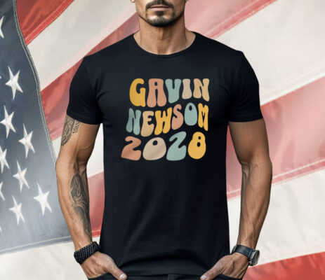 Gavin Newsom 2028 Wavy Letters Shirt