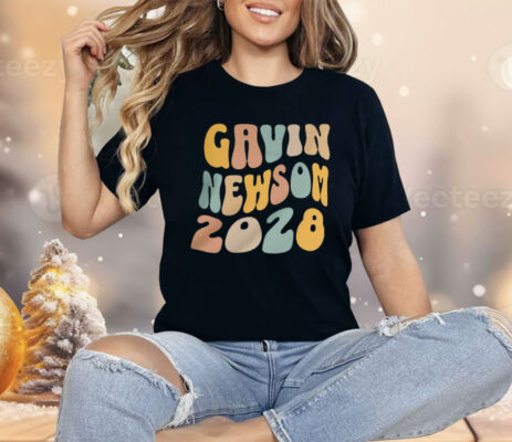 Gavin Newsom 2028 Wavy Letters Shirt