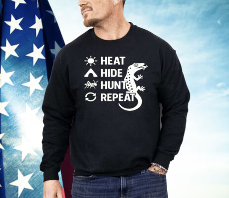 Gecko Eat Hide Hunt Repeat Shirt