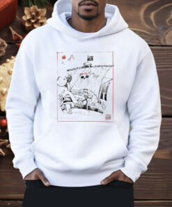 Going Merry Pirate Ship One Piece in Japanese Sumi-e Style Shirt