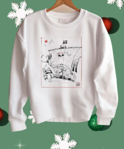 Going Merry Pirate Ship One Piece in Japanese Sumi-e Style Shirt