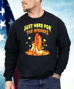 Hot Dog Just Here For The Wieners Shirt