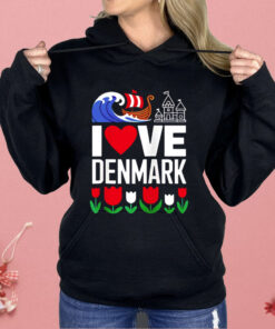 I love Denmark Viking Ship Tulip Shirt