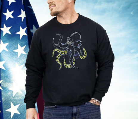 Octopus On Cotton Shirt
