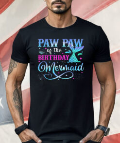 Paw Paw Of The Birthday Mermaid Shirt