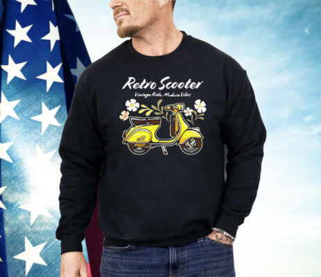 Retro Scooter Vintage Ride Modern Vibes Shirt