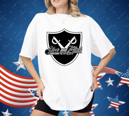 Silver And Black Las Vegas Raiders Oakland LA LV Shirt
