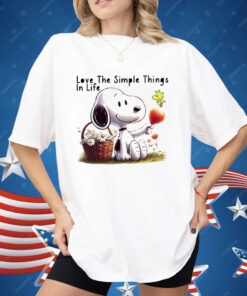 Snoopy Love The Simple Things In Life Shirt