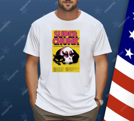 Superchunk East Coast Tour 2025 Dates Skull Cat Shirt