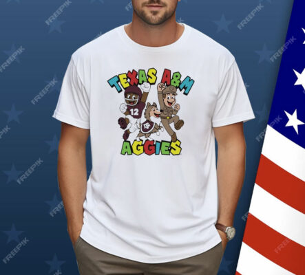 Texas A&M Aggies Character Trio Super Mario Shirt