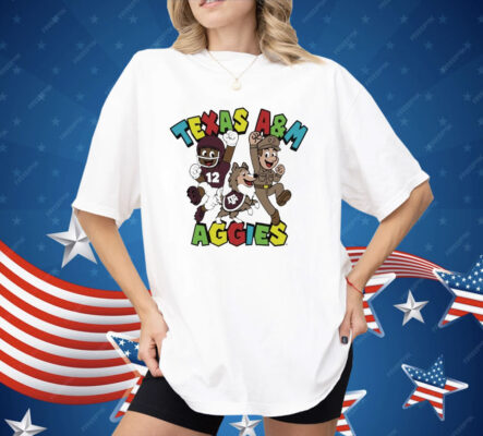 Texas A&M Aggies Character Trio Super Mario Shirt