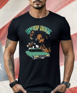 Vintage Snoop Dogg Portrait With Classic Green Lowrider Car Shirt
