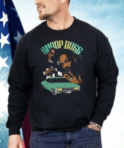 Vintage Snoop Dogg Portrait With Classic Green Lowrider Car Shirt