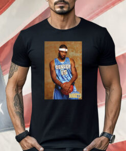 Carmelo Anthony Denver Nuggets Rookie Photo Name And Number Shirt
