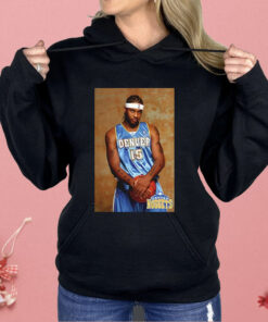Carmelo Anthony Denver Nuggets Rookie Photo Name And Number Shirt