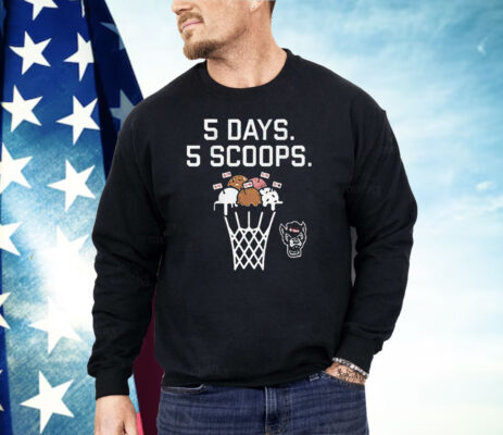 Nc State Basketball 5 Days 5 Scoops Shirt