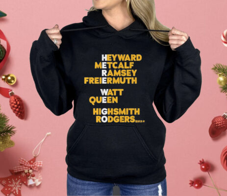 Pittsburgh Steelers Heyward Metcalf Ramsey Freiermuth Watt Queen Highsmith Rodgers Here We Go Shirt