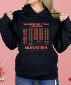 Silverstein Vans Tour 11 Years 234 Shows Warped II Years 2025 Shirt