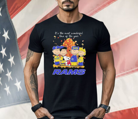 Snoopy The Peanuts Los Angeles Rams It’s The Most Wonderful Time Of The Year Shirt