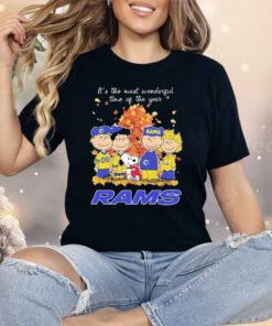 Snoopy The Peanuts Los Angeles Rams It’s The Most Wonderful Time Of The Year Shirt