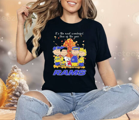 Snoopy The Peanuts Los Angeles Rams It’s The Most Wonderful Time Of The Year Shirt