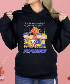 Snoopy The Peanuts Los Angeles Rams It’s The Most Wonderful Time Of The Year Shirt