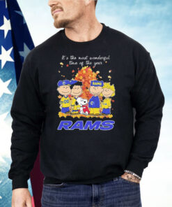 Snoopy The Peanuts Los Angeles Rams It’s The Most Wonderful Time Of The Year Shirt