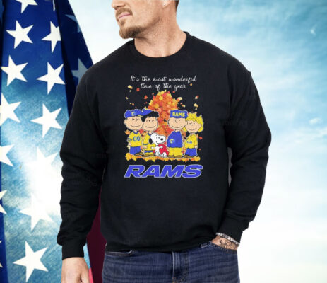 Snoopy The Peanuts Los Angeles Rams It’s The Most Wonderful Time Of The Year Shirt